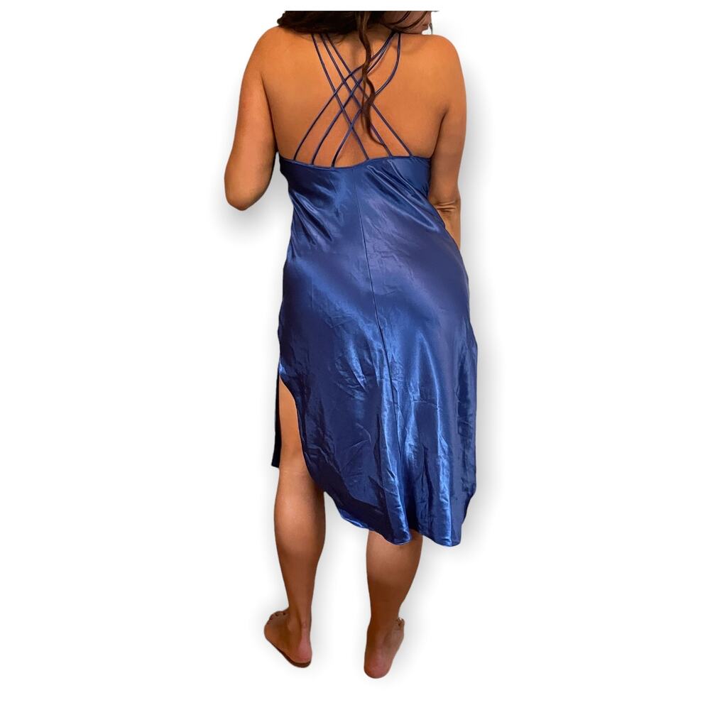 Vintage Blue Slip Dress Size Medium